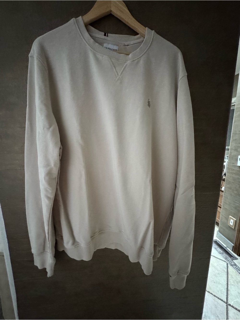 U.S. Polo Assn. Cream Crewneck Sweatshirt